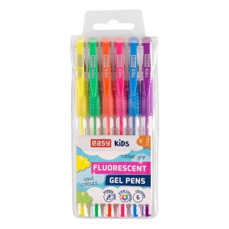 Gel pen EASY Fluo set of 6pcs