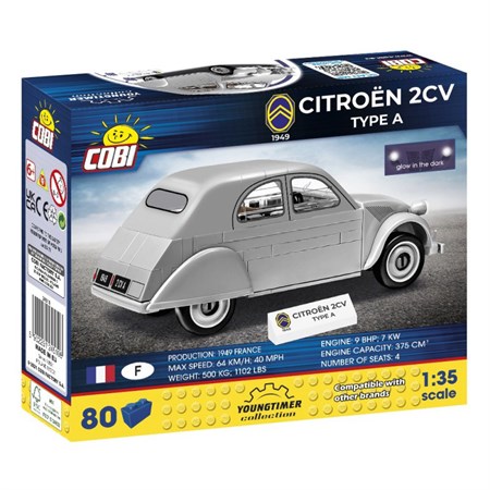 Kit COBI 24510 Citroen 2CV typ A (1949), 1:35, 80 k
