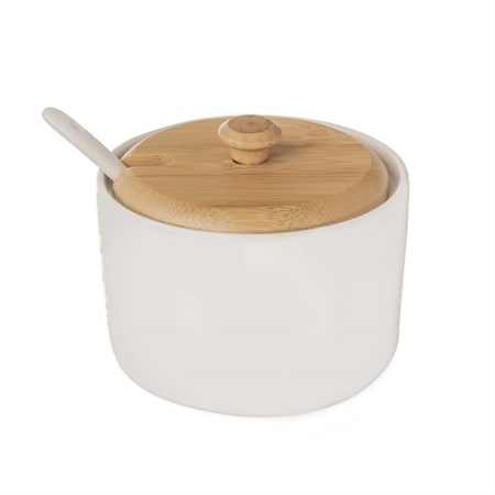 Sugar bowl with spoon ORION Whiteline 9.5 cm