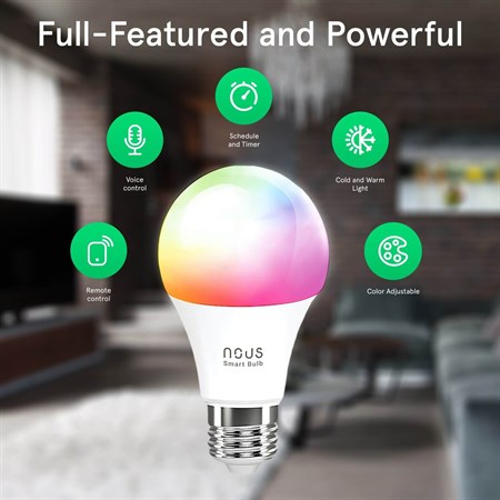 Smart LED bulb E27 9W RGB NOUS P3 WiFi Tuya