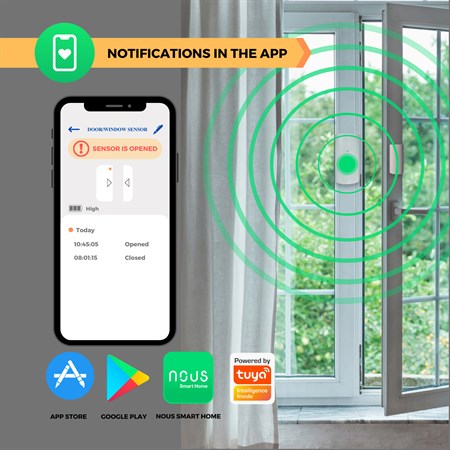 Smart detector for door/window NOUS E3 ZigBee Tuya