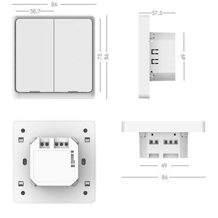Smart switch IMMAX NEO 07513C WiFi Tuya set of 3 pcs