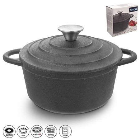 Pot with lid ORION cast iron 4l