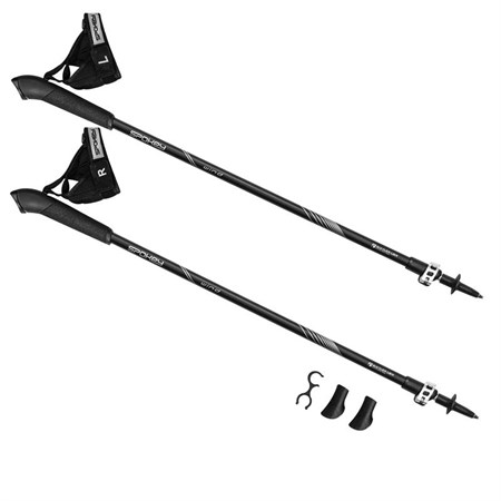 Trekking poles SPOKEY WIND 1 pair with accessories black mat