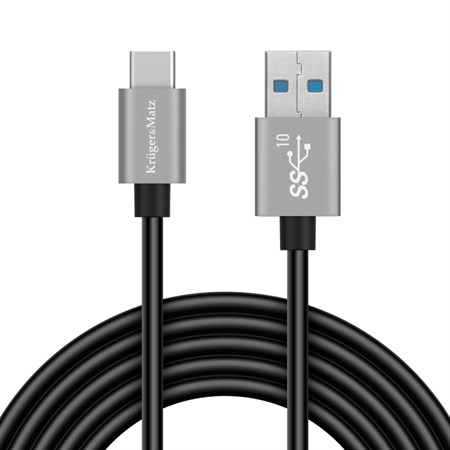 Kábel KRUGER & MATZ KM1263 Basic USB/USB-C 1m Black