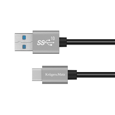 Kábel KRUGER & MATZ KM1262 Basic USB/USB-C 0,5m Black