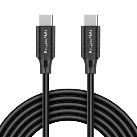 Kábel KRUGER & MATZ KM1261 Basic USB-C/USB-C 2,5m Black