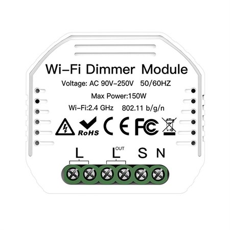 Smart ovládač osvetlenia MOES Dimmer Module MS-105 WiFi Tuya