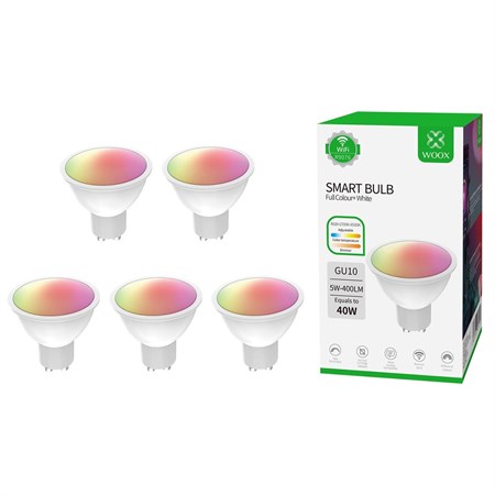 Smart LED bulb GU10 5.5W RGB CCT WOOX R9076/5pack WiFi Tuya set 5pcs