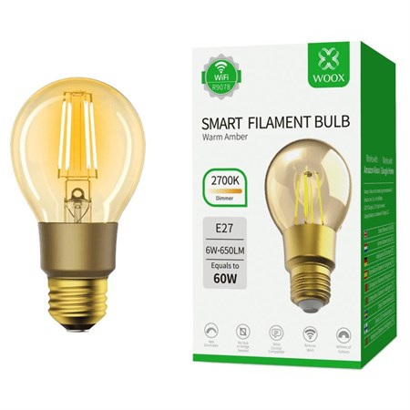 Smart LED žiarovka E27 6W teplá biela WOOX R9078/2pack WiFi Tuya sada 2ks
