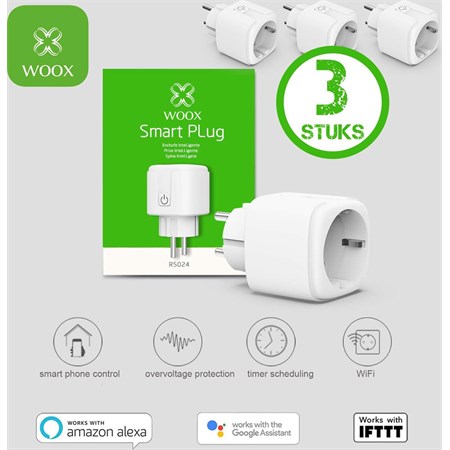 Smart sada zásuvek WOOX R4152/3pack WiFi Tuya