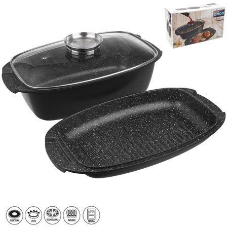 Baking pan with lid ORION Grande Aroma 39x22cm