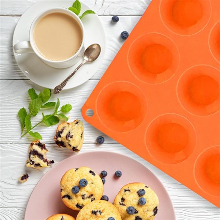 Mold for baking muffins ORION 29x23,5x2cm Orange