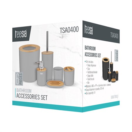 Bathroom accessories set TEESA TSA0400-G