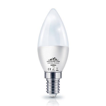 LED bulb E14 7W warm white ETA ETAC37W7WW