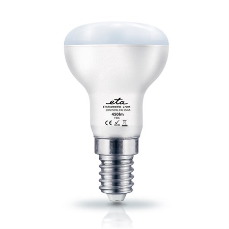 LED bulb E14 6W warm white ETA ETAR50W6WW