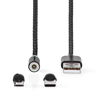 Kabel NEDIS CCGB60630BK20 USB 2v1 2m Black