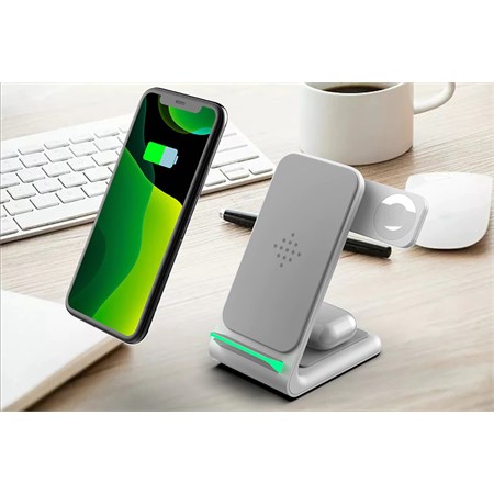 Charging station 3 in 1 for Samsung 15W WHITE
