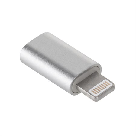 Redukcia Micro USB - Lightning GSM1019S Silver