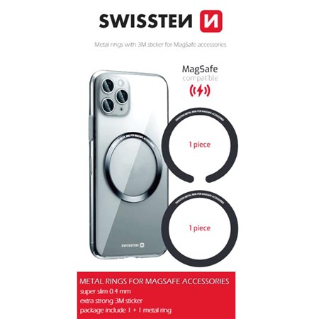 Set kovových podložiek SWISSTEN pre MagSafe 88801408