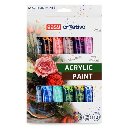 Acrylic paints EASY Creative 12 colors 20ml