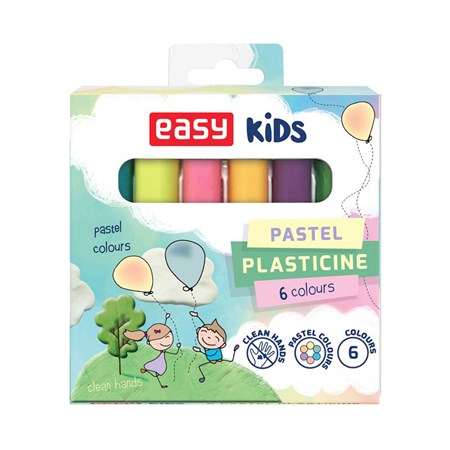 Plasticine EASY Pastel set of 6 colors