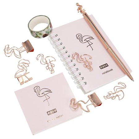 Gift set of office supplies EASY Flamingo Set