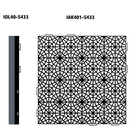Garden tile MOSAIC black 39.7x39.7cm