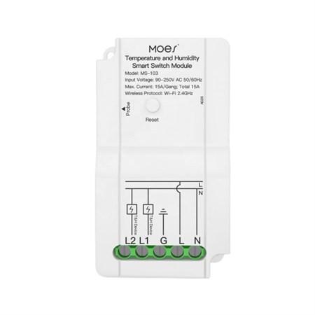 MOES Smart Temperature and Humidity Switch Module MS-103-WP WiFi Tuya