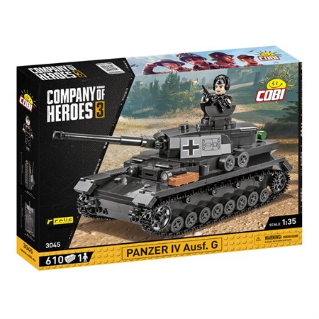 Kit COBI 3045 COH Panzer IV Ausf G, 1:35, 610 k, 1 f