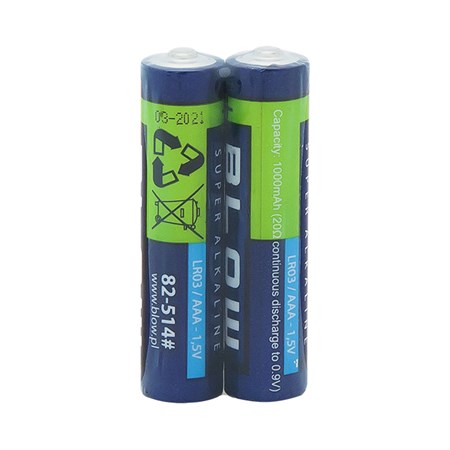 Battery AAA (LR03) alkaline BLOW Super Alkaline 2pcs / shrink