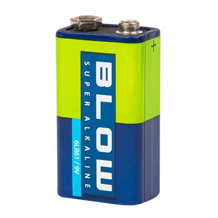 Battery 9V (6LR61) alkaline BLOW Super Alkaline 10x 1pc / blister