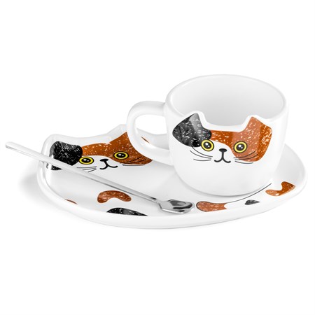 Hrnček s tanierikom GADGET MASTER Cat Cup and Saucer Set