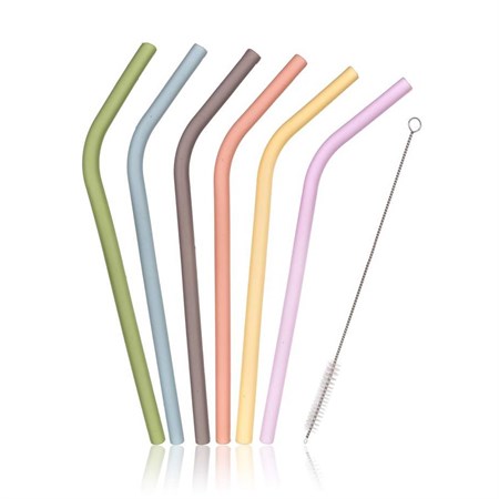 Silicone straws BANQUET Culinaria 6pcs for repeated use