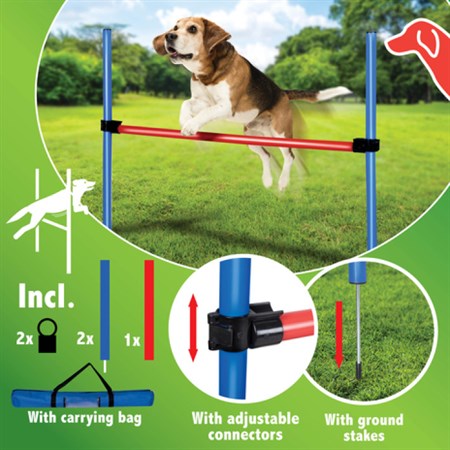 Agility dog obstacle pole set