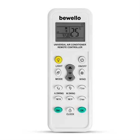 Dálkový ovladač pro klimatizaci BEWELLO BW4008 univerzální