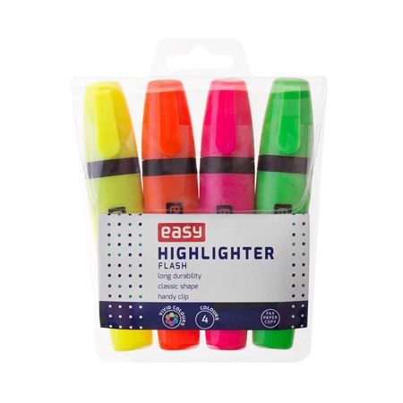 Highlighter EASY Flash Neon 4pcs