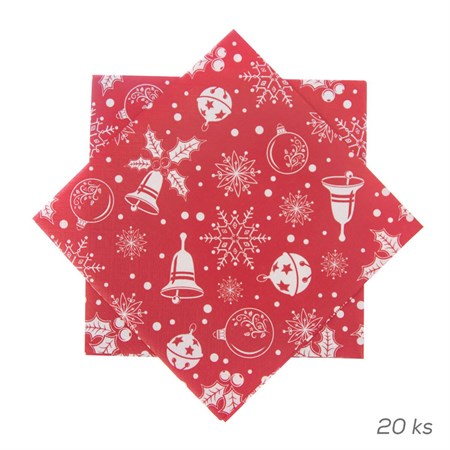Obrúsok papierový ORION Vianočný čas 20ks 33x33cm