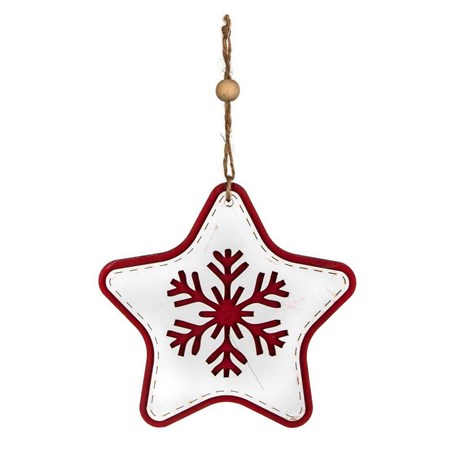Dekorace vánoční HOME DECOR Hvězda bílá
