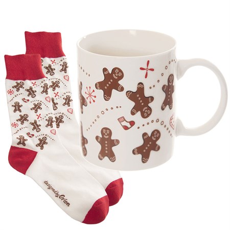 Gift mug with socks - women's ORION Gingerbread 0.35l