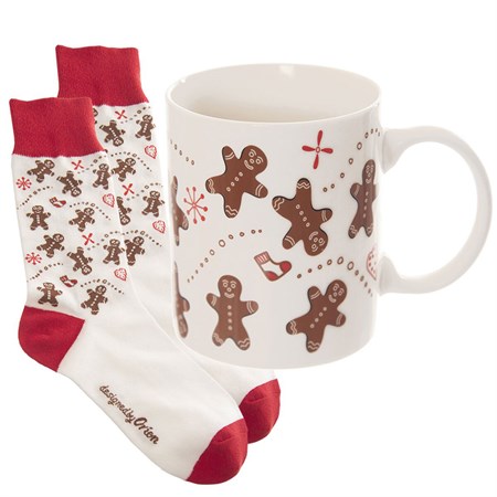 Gift mug with socks - men's ORION Gingerbread 0.35l