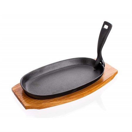 Pan on a wooden board BANQUET Grada 23x14cm