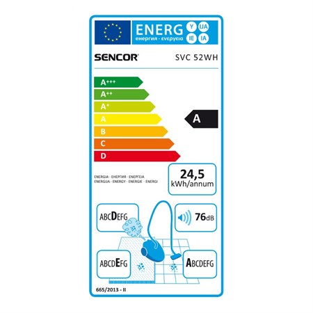 Floor vacuum cleaner SENCOR SVC 52WH-EUE3