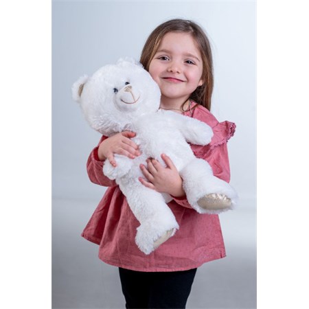 Children's teddy bear TEDDIES white 40cm