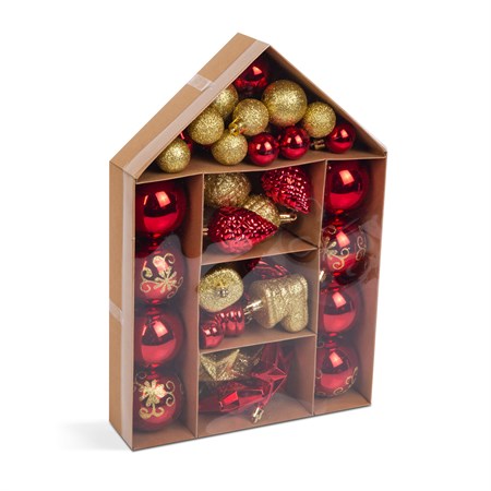 Set of decorations FAMILY 58779B red/gold 36pcs