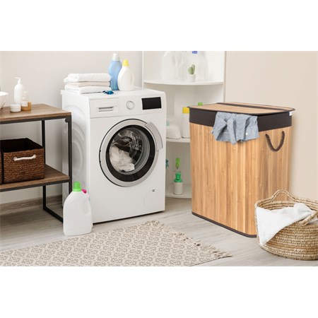Laundry basket G21 Bamboo 105l Brown