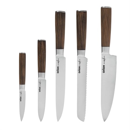Set of kitchen knives ORION Wooden 5pcs