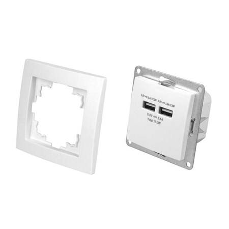 Zásuvka USB LTC LX62U White