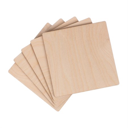 Dřevěné destičky SIXTOL Creative Wood Set 5 5ks 10x10cm