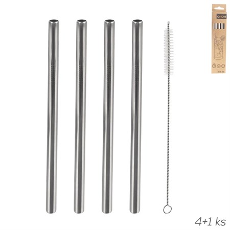 Straw stainless steel ORION Smoothie 4pcs